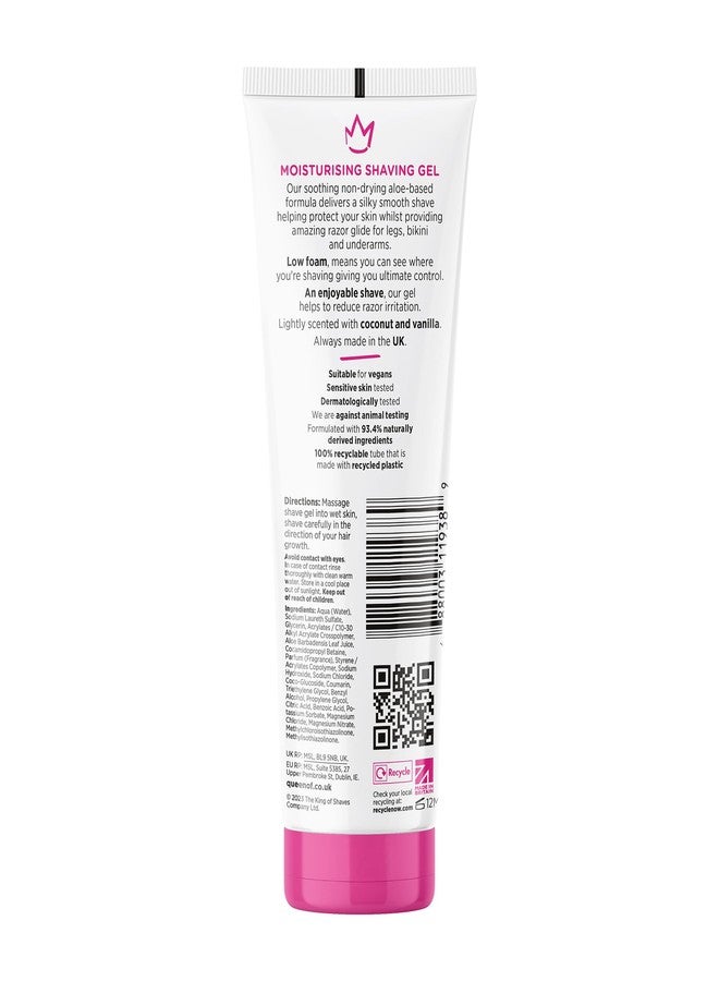Queen of Ooh la la! Sensitive Moisturising Coconut and Vanilla Shaving Gel For Women 150ml - Image 2